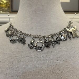 “Family”/ “Ocean” /“Ohana” themed Silver Charm Bracelet